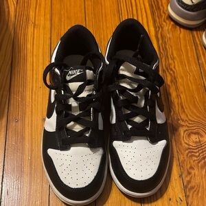 Nike Black and White Low-Top Skate Shoes